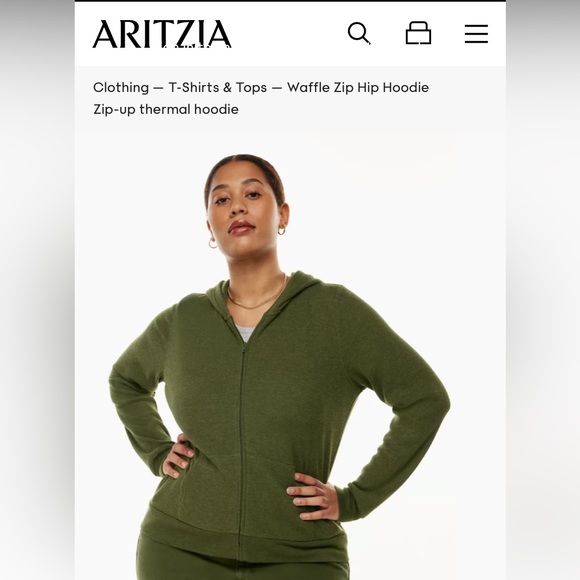 TNA waffle-zip hoodie in black - Picture 2 of 5